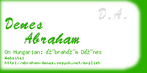 denes abraham business card